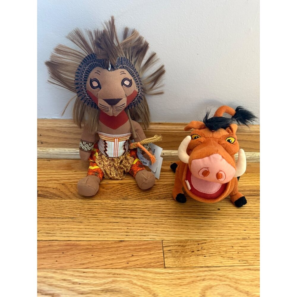 Disney's The Lion King Broadway Musical Simba & Disney Pumbaa Plush Toys